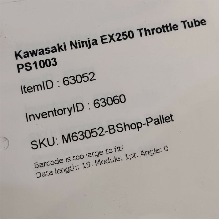 2008 Kawasaki Ninja EX250 Throttle Tube PS1003