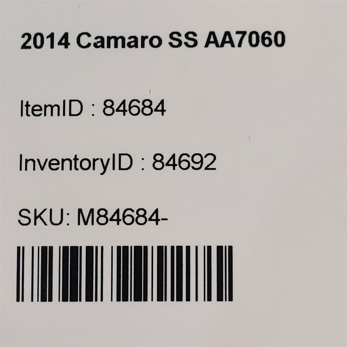 10-13 Camaro Ss Trunk Lid Deck Lid Aa7060