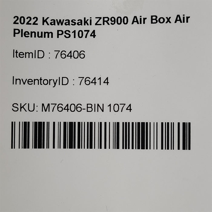 2022 Kawasaki ZR900 Air Box Air Plenum PS1074