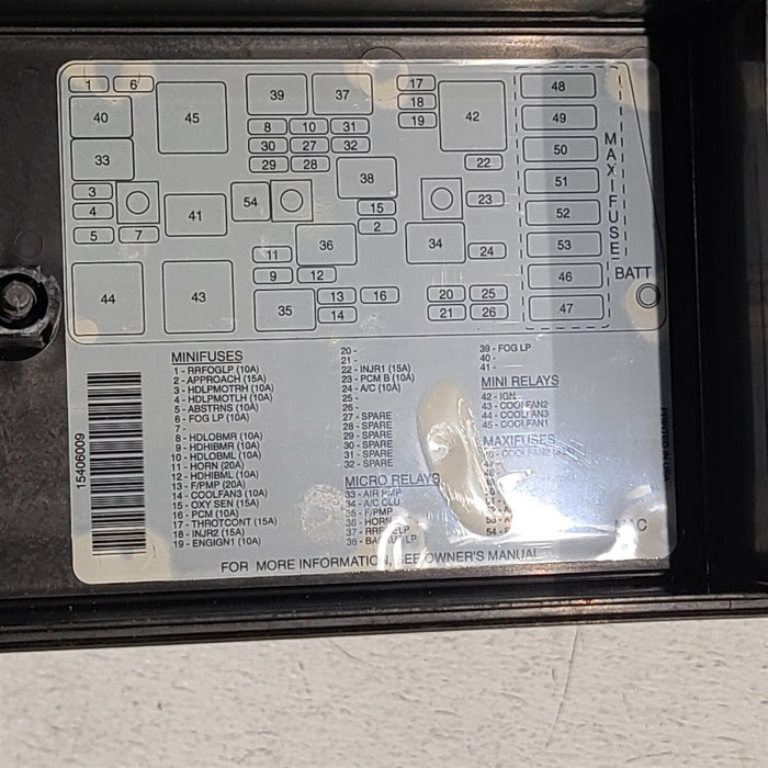 2004 Corvette C5 Engine Bay Underhood Fusebox Fuse Box Block 10316193 AA7033