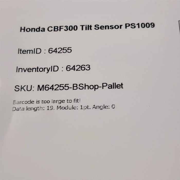 2020 Honda CBF300 Tilt Angle Sensor PS1009