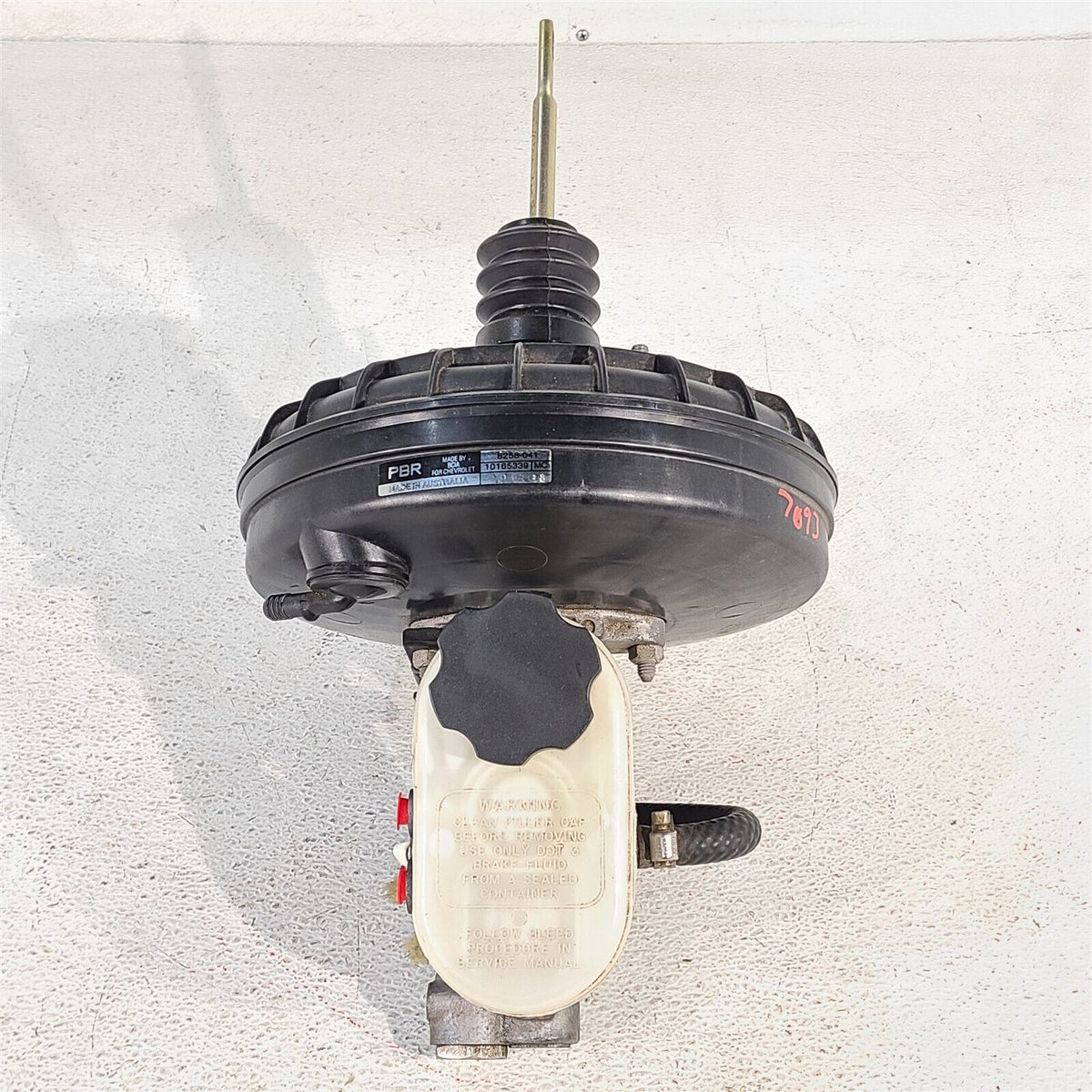 9496 Corvette C4 Pbr Brake Booster Master Cylinder Oem Aa7093