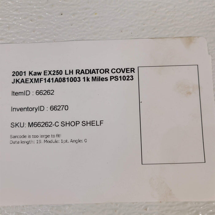 Lh Radiator Cover Left 2001 Kawasaki Ninja 250 Ex Ps1023
