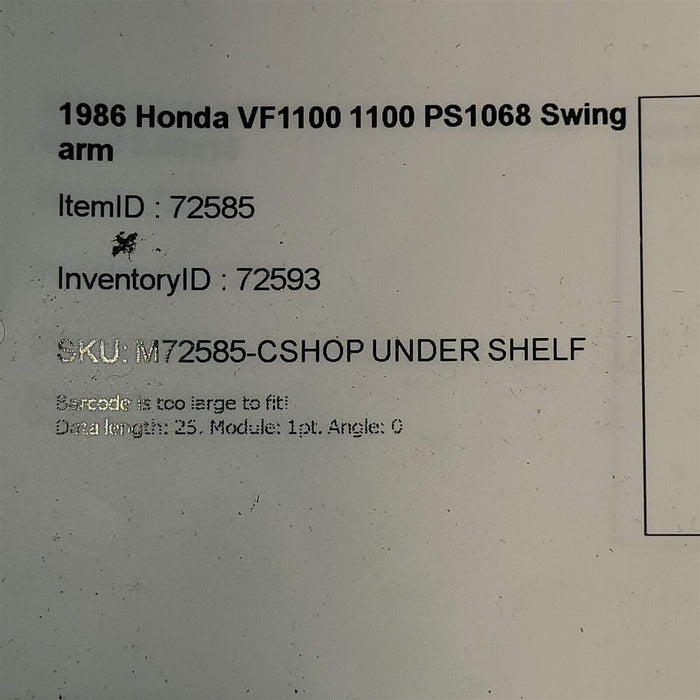 1986 Honda Vf1100 1100 Swing Arm Ps1068