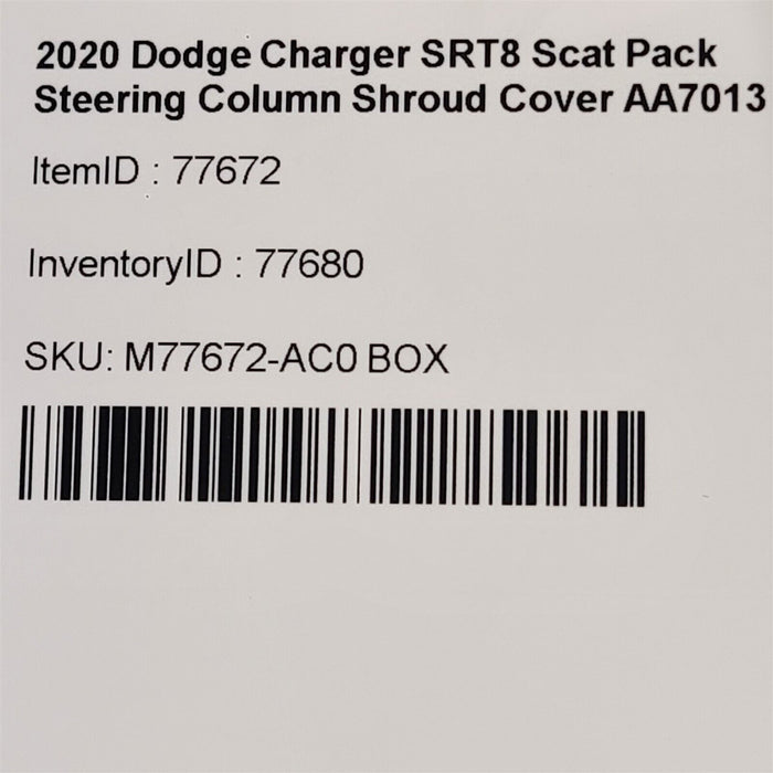 18-22 Dodge Charger SRT8 Scat Pack Steering Column Shroud Cover AA7013