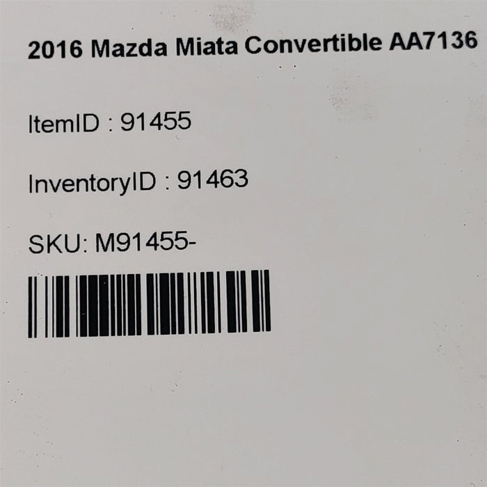 16-19 Mazda Miata Mx-5 Driver Rear Headlight Level Sensor Leveling Lh Aa7136
