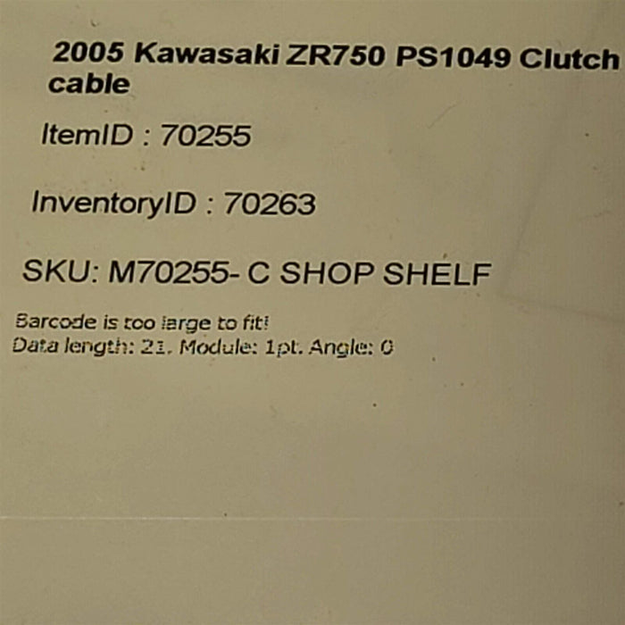 2005 Kawasaki ZR750 Clutch Cable PS1049