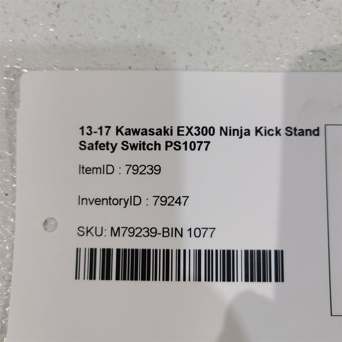 13-17 Kawasaki EX300 Ninja Kick Stand Safety Switch PS1077