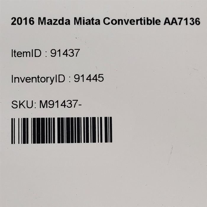 16-23 Mazda Miata Mx-5 Gas Accelerator Pedal Aa7136