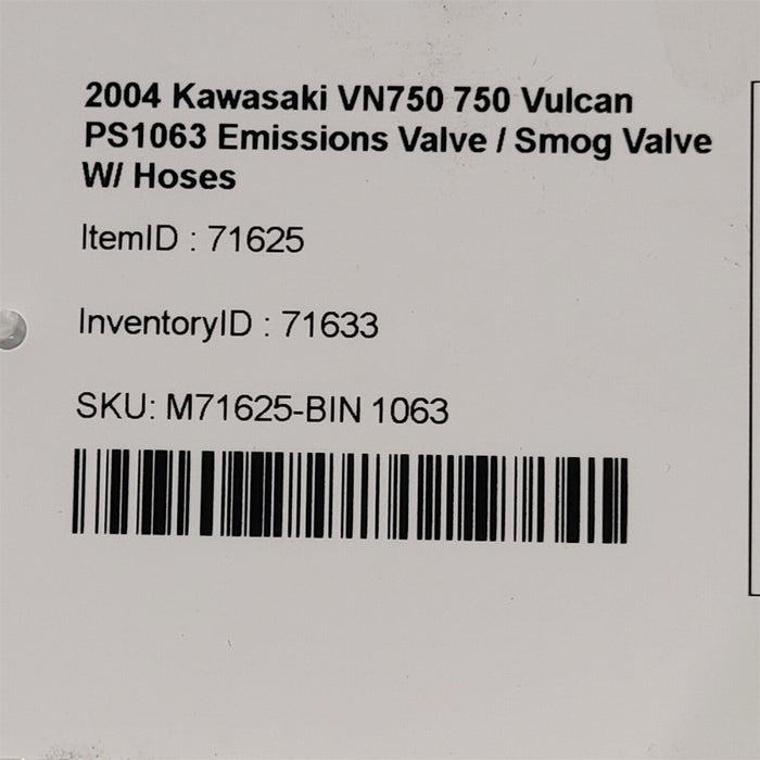 2004 Kawasaki VN750 750 Vulcan Emissions Valve Smog Hoses Hose PS1063