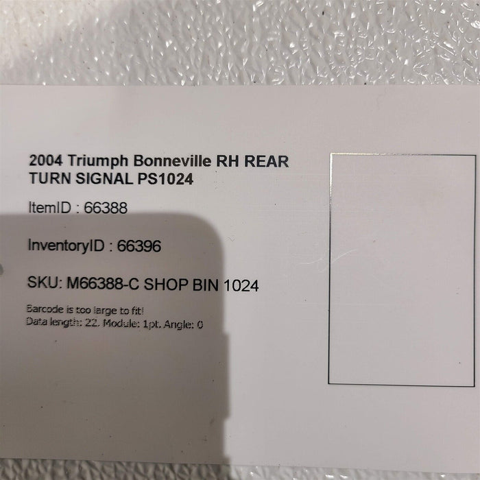 2004 Triumph Bonneville Rh Rear Turn Signal Ps1024