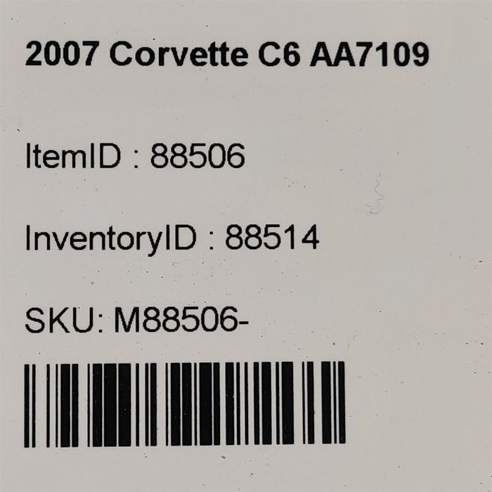 05-13 Corvette C6 Driver Rear Splash Shield Inner Fender Liner Base Aa7109