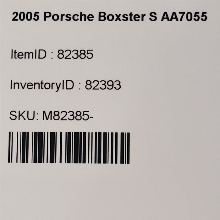 05-08 Porsche Boxster S 987 3.2L Exhaust Muffler Assembly OEM Manual AA7055