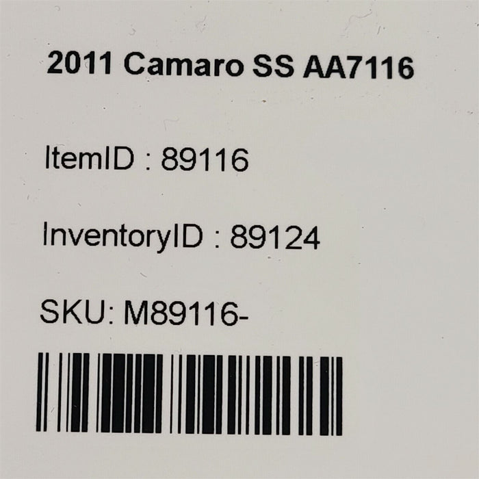 10-15 Camaro Ss Front Strut Spring Passenger Right Aa7116