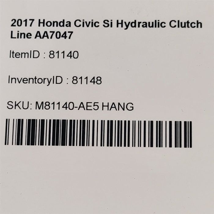 17-20 Honda Civic Si Hydraulic Clutch Line AA7047