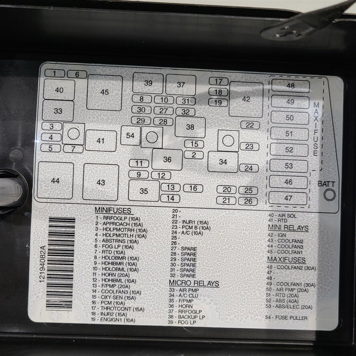 97-98 Corvette C5 Engine Underhood Fuse Box Fusebox Block 12176979 Aa7123