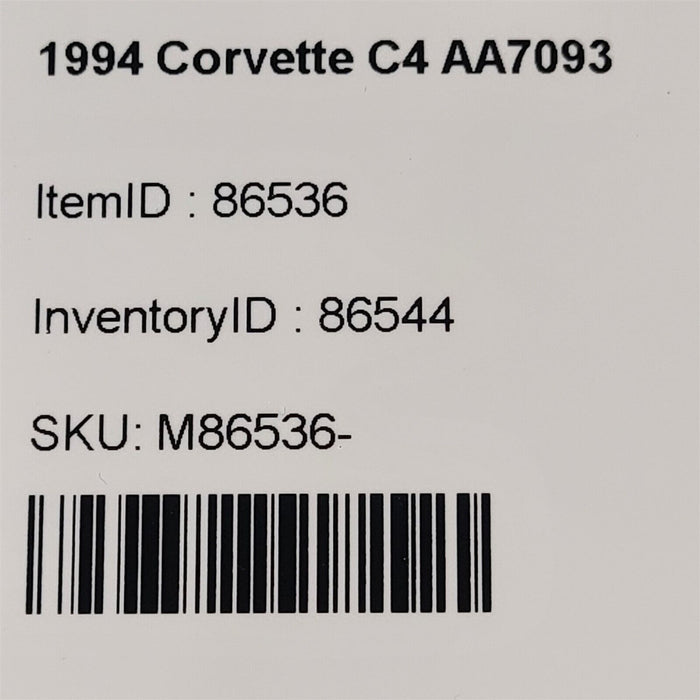 94-96 Corvette C4 Climate Control Programmer Module Oem Aa7093