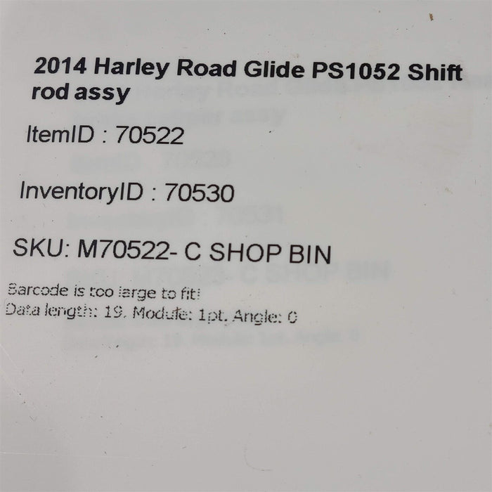 2014 Harley Road Glide Shift Rod Linkage Assembly PS1052