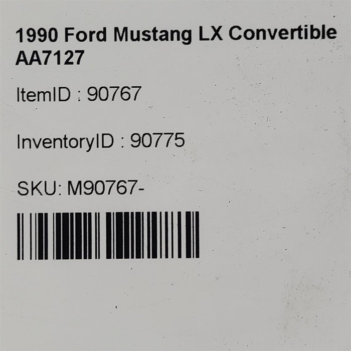 90-93 Mustang Gt Lx Steering Column Trim Upper Lower Bezel Cover Aa7127