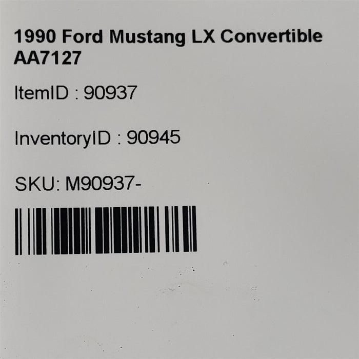 87-93 Mustang Gt Windshield Trim Convertible Aa7127