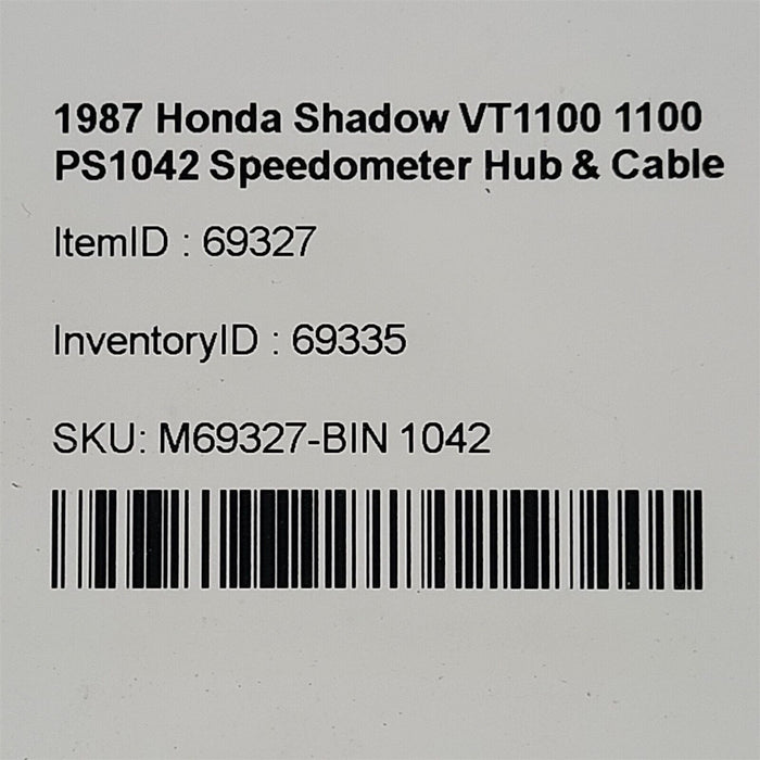 1987 Honda Shadow VT1100 1100 Speedometer Hub Drive & Cable PS1042