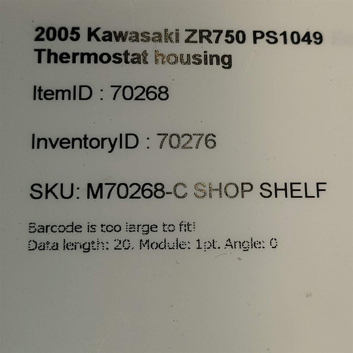 2005 Kawasaki ZR750 Thermostat Housing PS1049