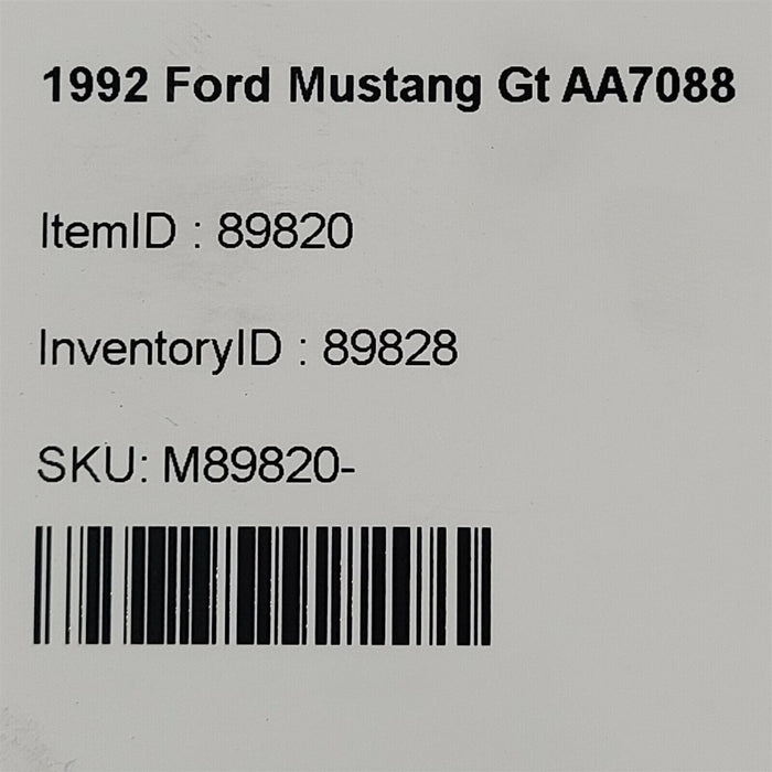 87-93 Mustang Gt Trim Ground Effect Left Molding Behind Door Aa7088