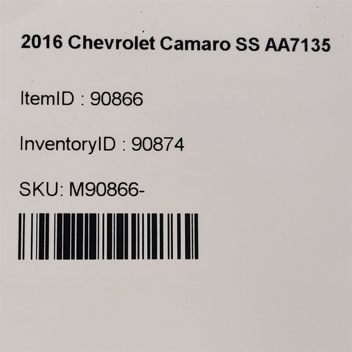 2016 Camaro Ss Bcm Body Control Module Aa7135