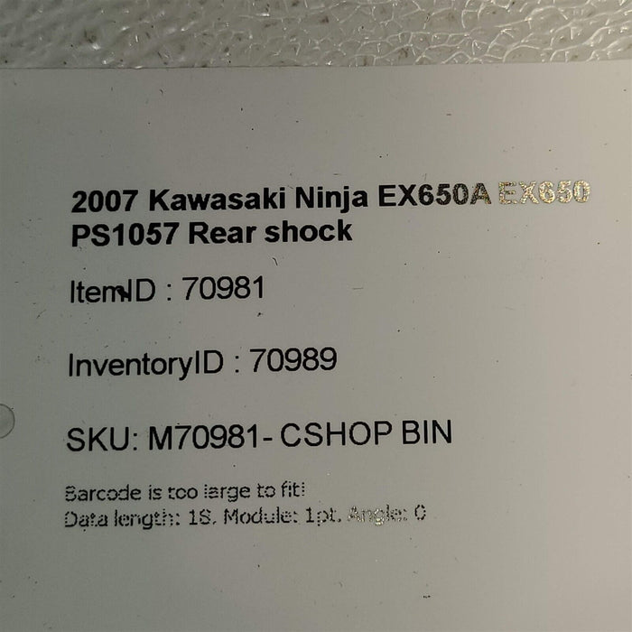 2007 Kawasaki Ninja EX650A EX650 Rear Shock Absorber With Spring PS1057