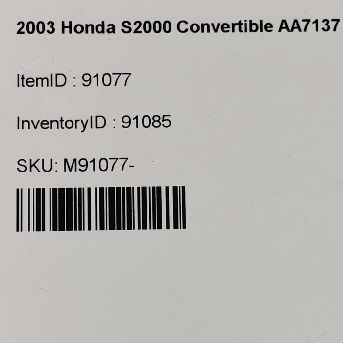 00-09 Honda S2000 Rear Strut Shock Spring Driver Lh Aa7137