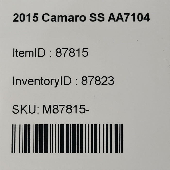 10-15 Camaro Ss Flexplate Automatic Transmission 6L80E  Aa7104