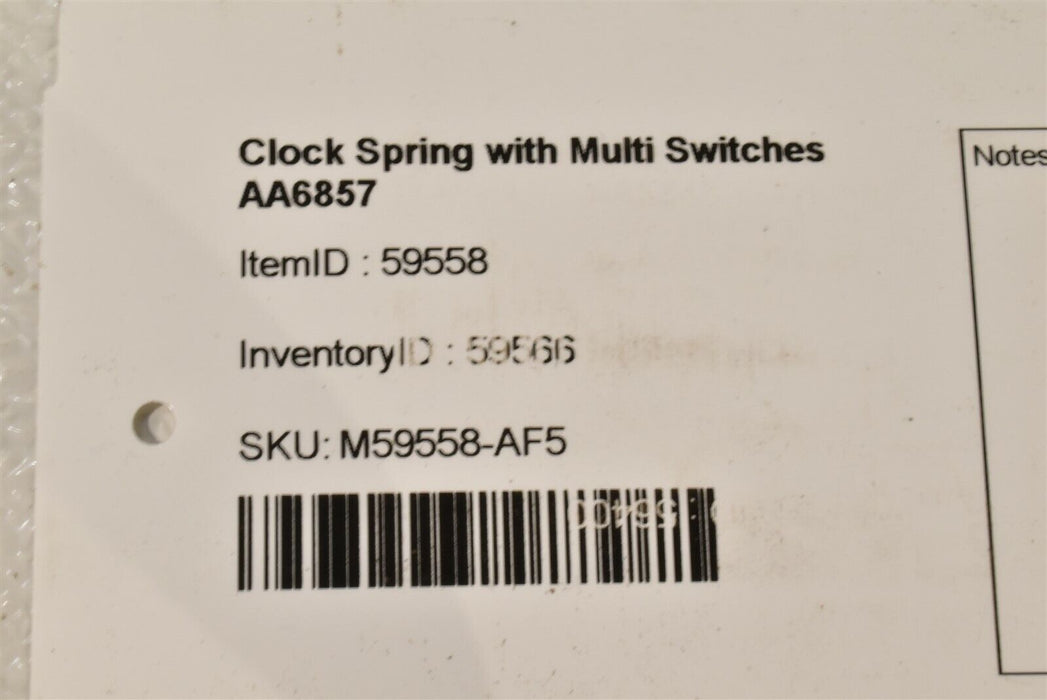 2012 Audi S4 Quattro Steering Column Clock Spring with Multi Switches AA6857