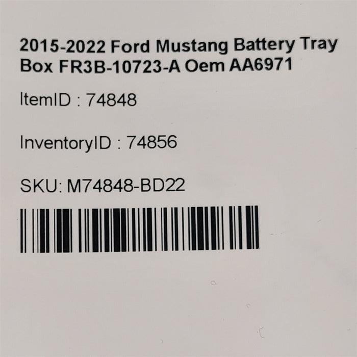 2015-2022 Ford Mustang Battery Tray Box FR3B-10723-A Oem AA6971