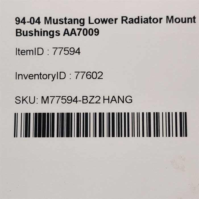 94-04 Mustang Lower Radiator Mount Bushings AA7009