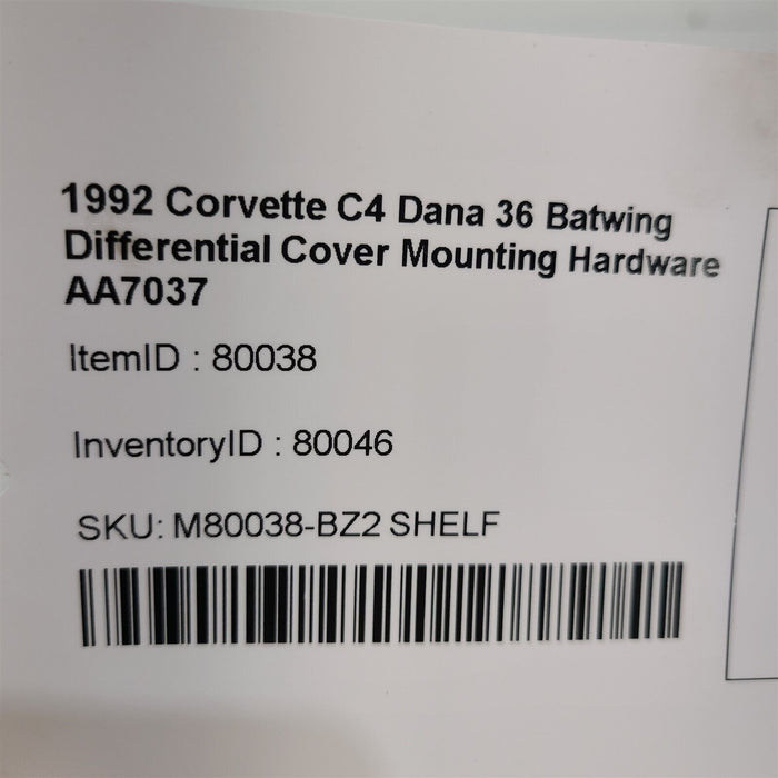 90-96 Corvette C4 Dana 36 Batwing Differential Cover Mounting Hardware AA7037