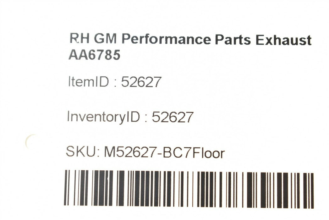 10-15 Camaro SS Passenger RH GM Performance Parts Exhaust AA6785
