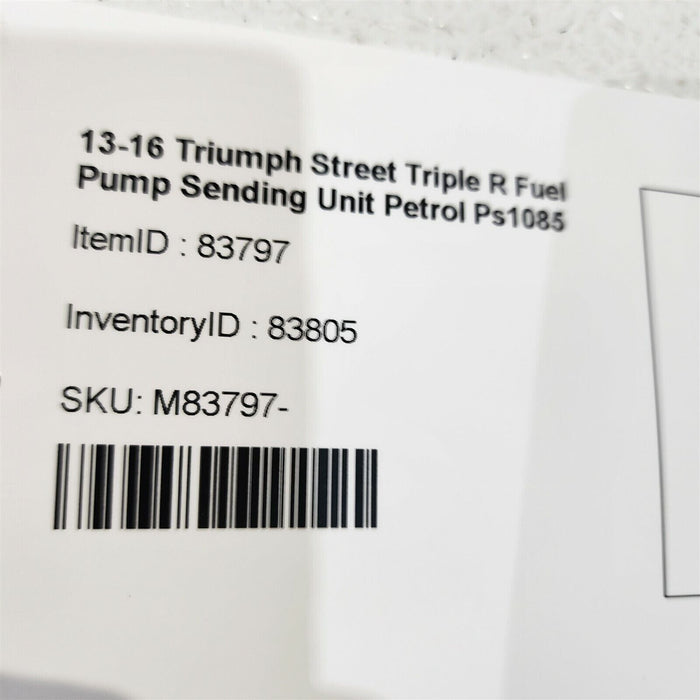 13-16 Triumph Street Triple R Fuel Pump Sending Unit Petrol Ps1085