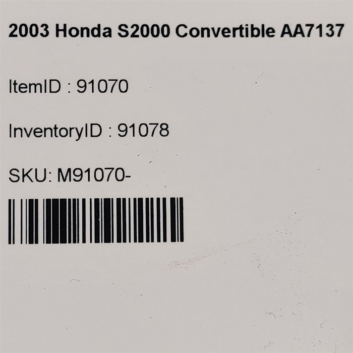 00-03 Honda S2000 Axle Shaft Cv Joint Aa7137