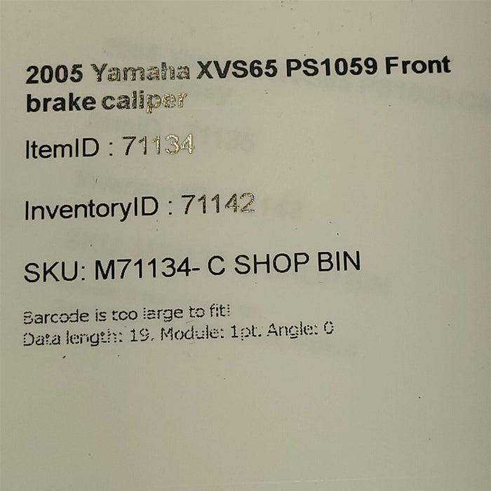 2005 Yamaha XVS65 Front Brake Caliper PS1059