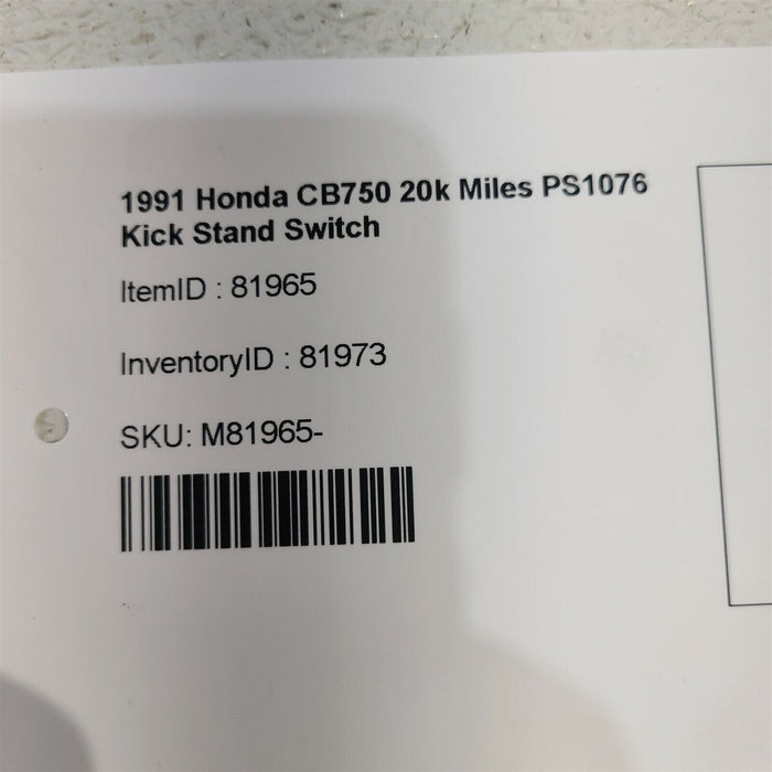 91-93 Honda CB 750 Nighthawk Brake Light Switch W/ Spring PS1076