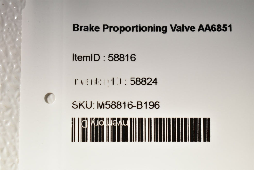 97-04 Porsche 986 Metering Brake Proportioning Valve Pressure Boxster AA6851