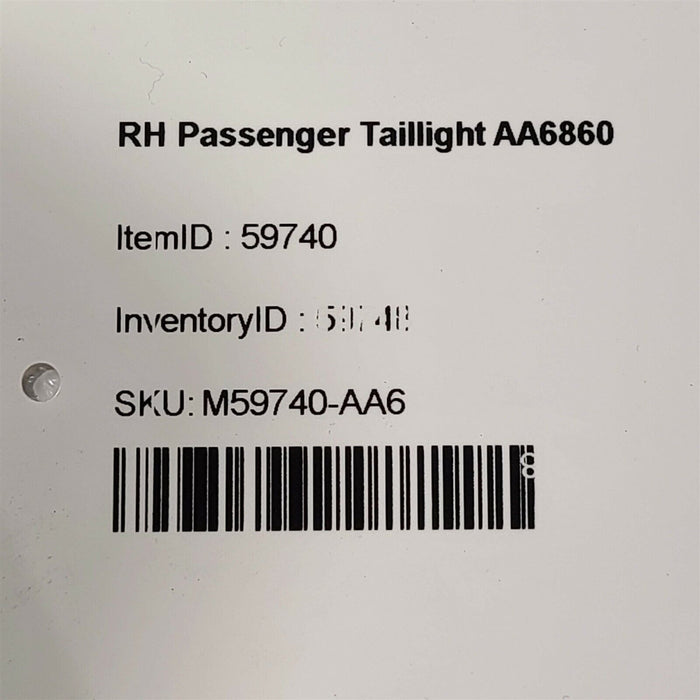 06-08 Dodge Charger SRT8 Tail Light RH Passenger OEM AA6860