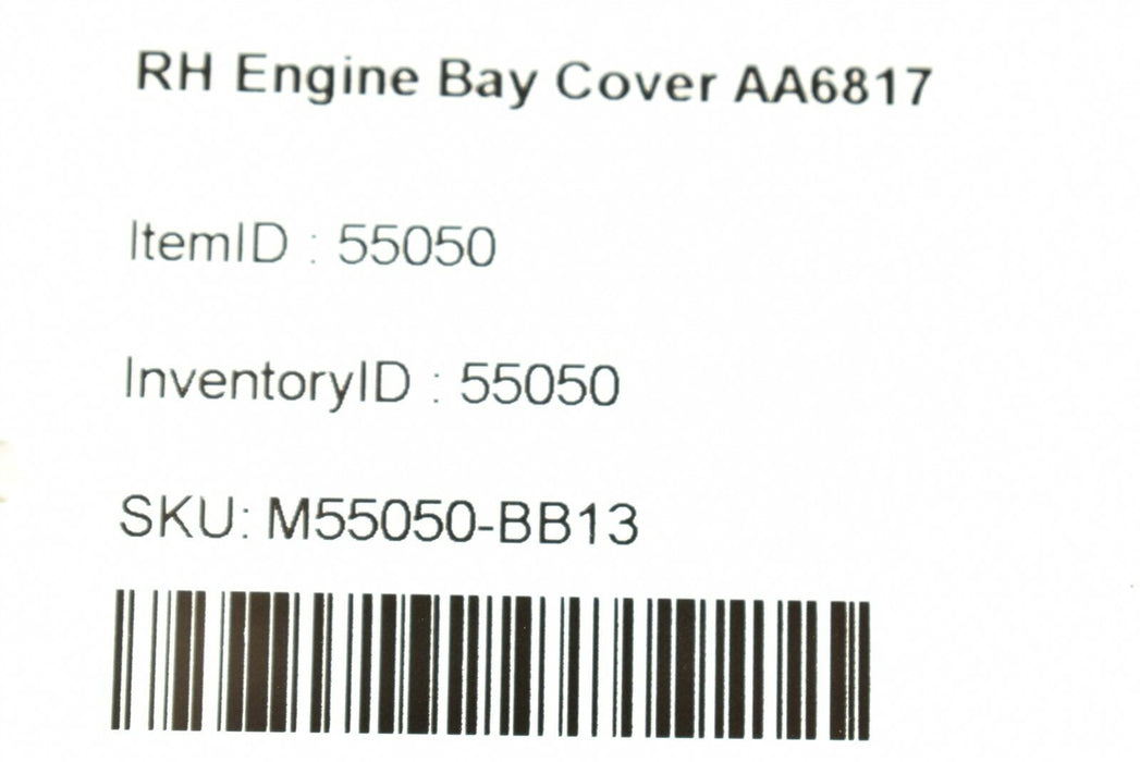 03-06 Porsche Cayenne 955 4Wd Rh Engine Bay Cover Aa6817