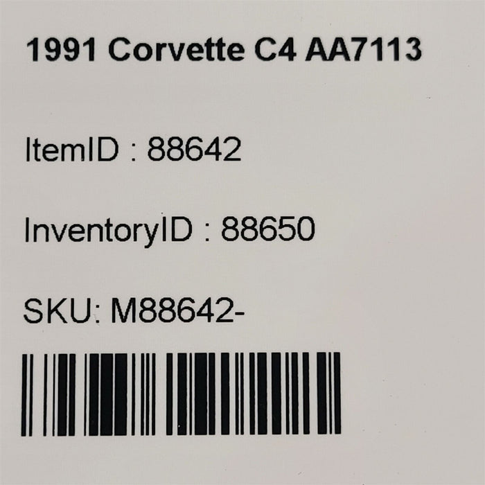 90-91 Corvette C4 Climate Hvac A/C Temp Control Aa7113