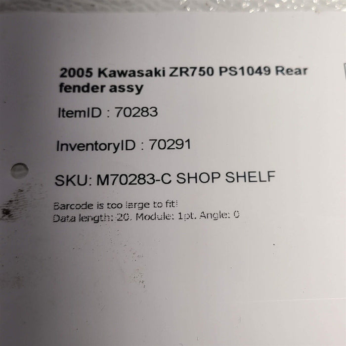 2005 Kawasaki ZR750 Rear Fender Tail Section PS1049
