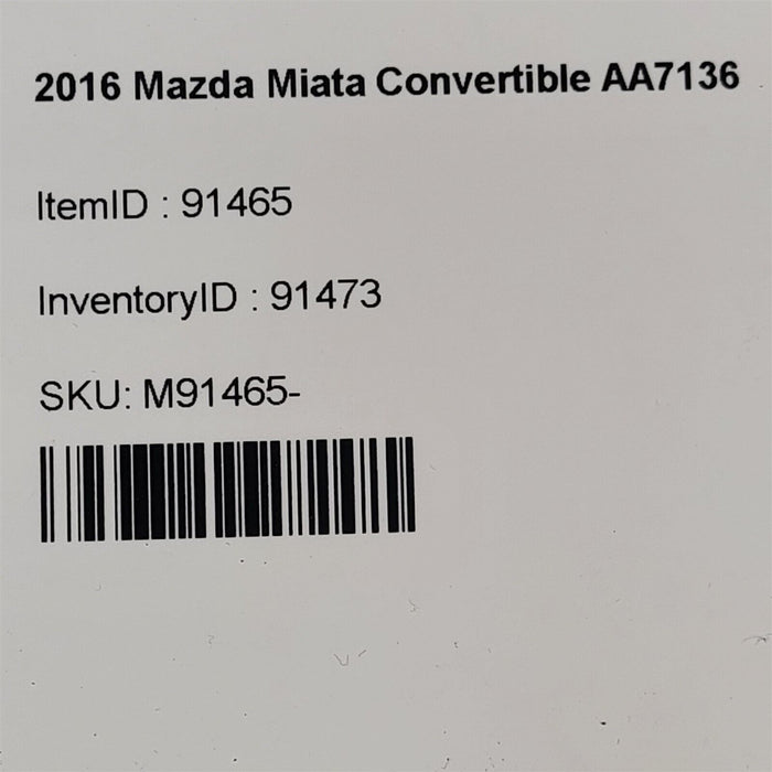 16-19 Mazda Miata Mx-5 Instrument Cluster Trim Gauge Cover Aa7136