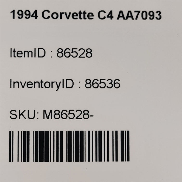 1990-1996 Corvette C4 Heat A/C Blower Motor Resistor Manual Control Aa7093