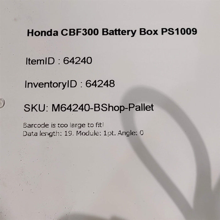 2020 Honda CBF300 Battery Box Case Bracket PS1009