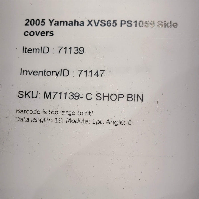 2005 Yamaha XVS65 Side Cover Set Fairings Covers Cowling Pair PS1059