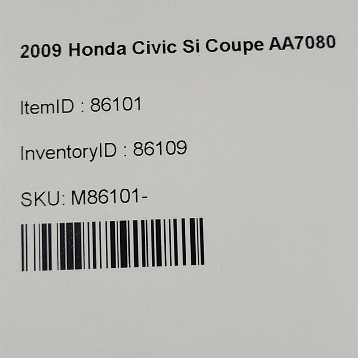 06-11 Honda Civic Si Coupe Door 2 Door With Glass Driver Lh Aa7080